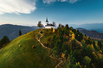 Church In Slovenia, Church, In, Slovenia, Mountain HD wallpaper