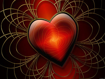 Boundless Love, abstract, 3d, love, red, hearts, boundless HD wallpaper