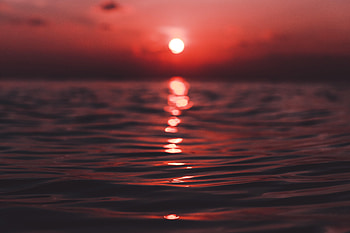 Nature, Sunset, Waves, Reflection HD wallpaper