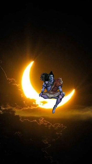 Shiva , Dark Theme, Clouds Background HD phone wallpaper