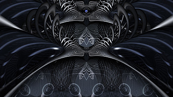 Black Lines Fractal Pattern Volume Abstract HD wallpaper