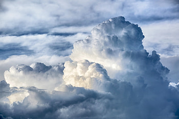 Clouds, nature, white sky HD wallpaper