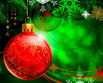 Red and green, light, green, red ball, christmas HD wallpaper