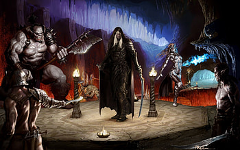 ... fantasy art warriors Drizzt dark elves ... HD wallpaper
