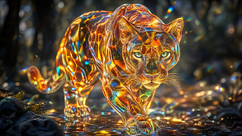 Prismatic Cougar — HD wallpaper