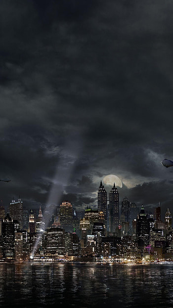 Gotham City, , Dark skyline HD phone wallpaper