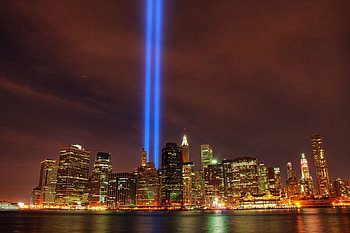 Cities, Rivers, Night, Usa, City, Building, Lights, Lanterns, Skyscrapers, United States, Megapolis, Megalopolis, New York, Manhattan, Spotlights, Floodlights, Memory HD wallpaper