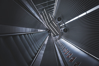 Miscellanea, Miscellaneous, Tunnel, Subway, Metro, Escalator HD wallpaper