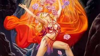 Fantasy Girl, Flowers, Painting, Woman, Art HD wallpaper