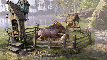 Concept Art: Magical Beasts, video game, Hogwarts Legacy HD wallpaper