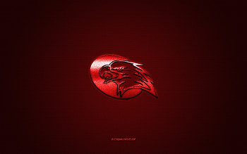 Orli Znojmo, Czech hockey club, EIHL, red logo, red carbon fiber background, Elite Ice Hockey League, hockey, Znojmo, Czech Republic, Orli Znojmo logo HD wallpaper
