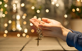 Prayer, faith, hands, Rosary HD wallpaper