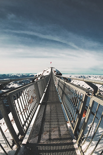 Nature, Mountains, Snow, Bridge, Switzerland, Le Diablerets, Le Diabler HD phone wallpaper