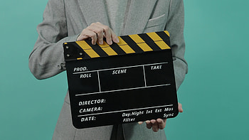 Movie slate close, Business woman, Stock video footage HD wallpaper