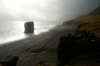 Nature, Dark, Coast, Fog, Ocean HD wallpaper