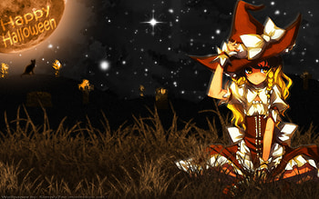 Happy Halloween~~, game, touhou, marisa kirisame, link, mangaka, missing, character HD wallpaper