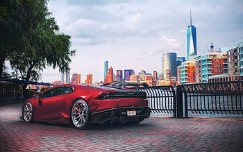 Red Lamborghini Huracan Supercar Vehicle, lamborghini, lamborghini-huracan, cars HD wallpaper