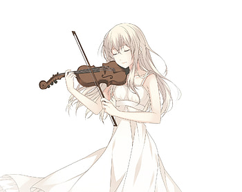 Minimal, cute, Kaori Miyazono, Shigatsu wa Kimi no Uso HD wallpaper