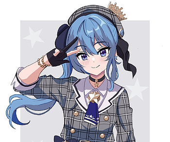 Hoshimachi Suisei, hololive, Hoshimachi Suisei, Anime, Virtual Youtuber HD wallpaper