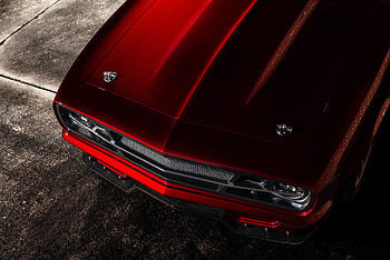 Car, hood, Dodge Challenger, muscle car HD wallpaper