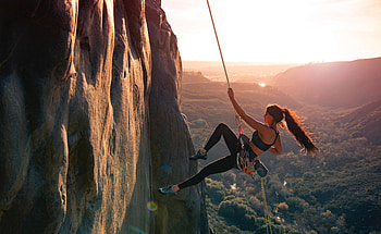Girl Mountain Climber , mountain-climbing, mountains, sports, girl HD wallpaper