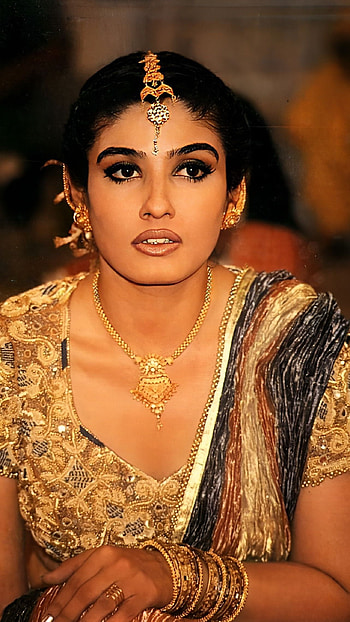 Raveena Tandon, bollywood actress, vintage HD phone wallpaper