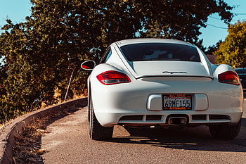 Sports, Porsche, Cars, Car, Machine, Sports Car, Back View, Rear View, Porsche Cayman HD wallpaper