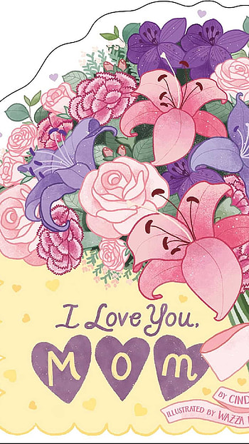 I Love You Mom, Colorful Flowers, background HD phone wallpaper