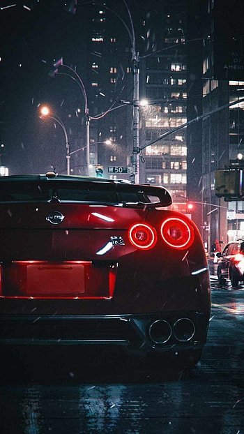 Nissan GTR, red, fast, street, one, japon, ON HD phone wallpaper