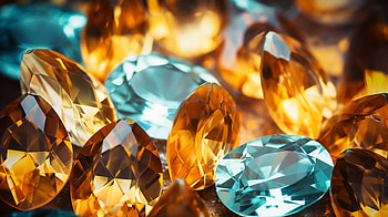 Dazzling Diamond and Topaz Gemstone, gemstone, Topaz, nature, diamond HD wallpaper