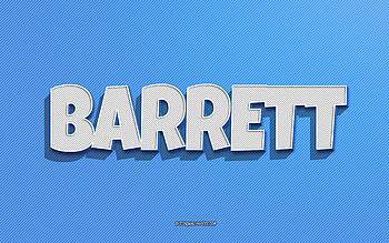 Barrett, blue lines background, with names, Barrett name, male names, Barrett greeting card, line art, with Barrett name HD wallpaper