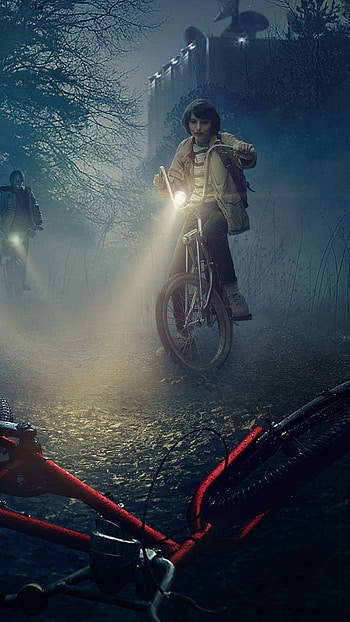 Stranger Things, Motor Bike, Night Theme HD phone wallpaper