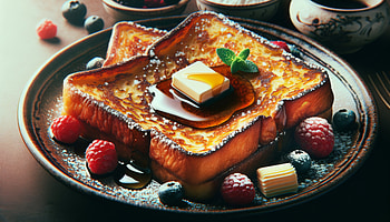 Delicious French Toast for, french toast, breakfast, syrup, berry, dessert HD wallpaper