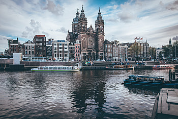 Amsterdam Skyline, Travels, Business, Netherlands HD wallpaper
