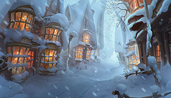 House, street, winter HD wallpaper