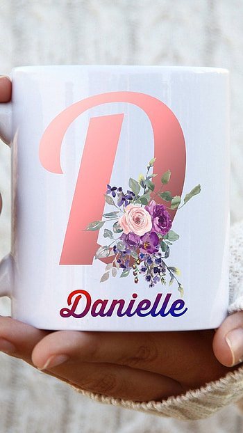 D Name Ka, Danielle, coffee mug HD phone wallpaper