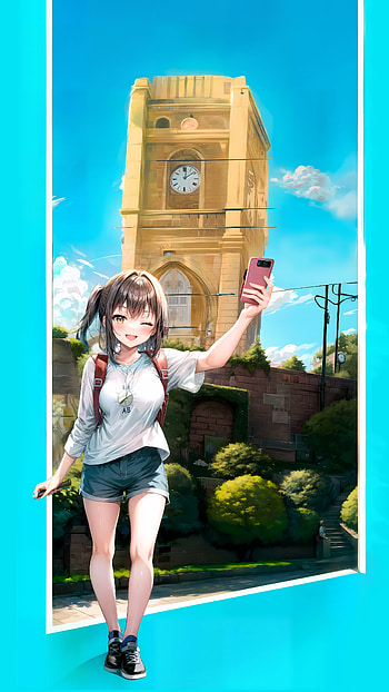 Clocktower Selfie — Mobile HD phone wallpaper