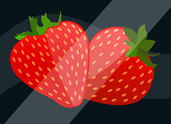 Strawberries, abstract HD wallpaper