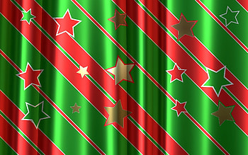 Star Curtain, decoration, green, red, stars, curtain HD wallpaper