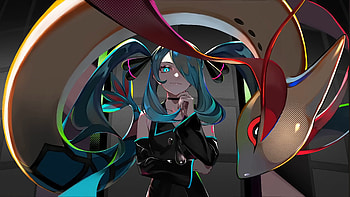 Hatsune Miku x Cynthia and Milotic from Pokemon, epic crossover, movie, Hatsune Miku, Cynthia (Pokémon), Milotic (Pokémon), crossover HD wallpaper