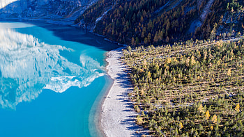 Oeschinensee Kandersteg Switzerland , switzerland, world, beach, aerial, graphy HD wallpaper