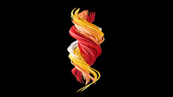 Colorful Streamers Floating In The Air , oled, abstract, dark, black, artist, artwork, digital-art HD wallpaper