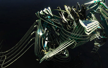 Shine, Light, 3D, Form, Black Background, Alloy HD wallpaper