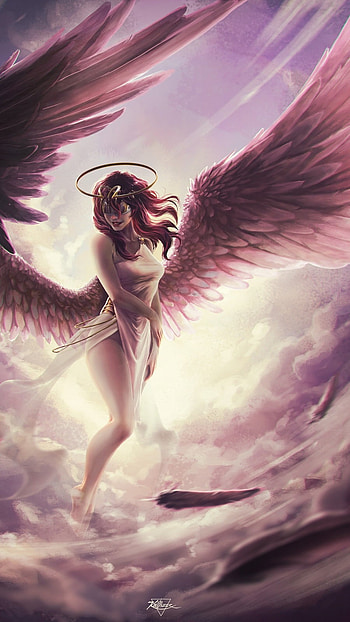 Sky Alone, Angel HD phone wallpaper