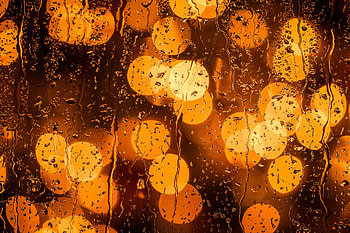 Rain Drops Orange Bokeh Lights , bokeh-effect, lights, graphy, rain, drops HD wallpaper