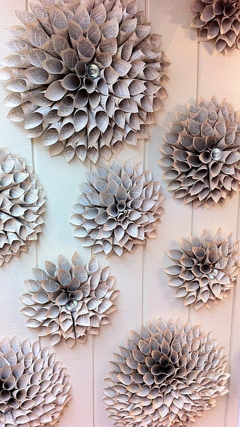 Paper Flowers, Paper Background HD phone wallpaper