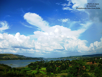 Khadakwasla Dam,Pune, sahyadri, pune, clouds, khadakwasla dam, nature, monsoon, khandala HD wallpaper