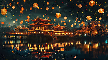 Enchanting Lantern Festival, lantern HD wallpaper