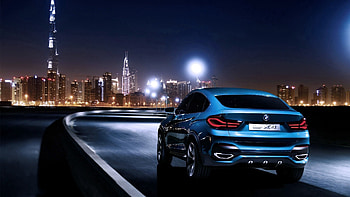 Bmw, Night, Cars, City, Back View, Rear View, Bmw X4 HD wallpaper