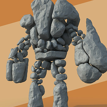 Rock Golem Sculpt, Artistic creation, Stunning design, Impressive craftsmanship HD phone wallpaper